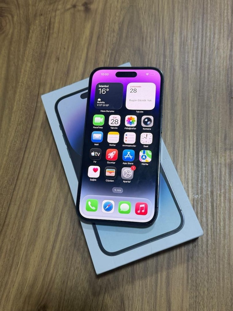 İPHONE 14 PRO 256 GB DERİN MOR YURTİÇİ HERŞEYİ ORJİNAL DEĞİŞENSİZ PİL - 9