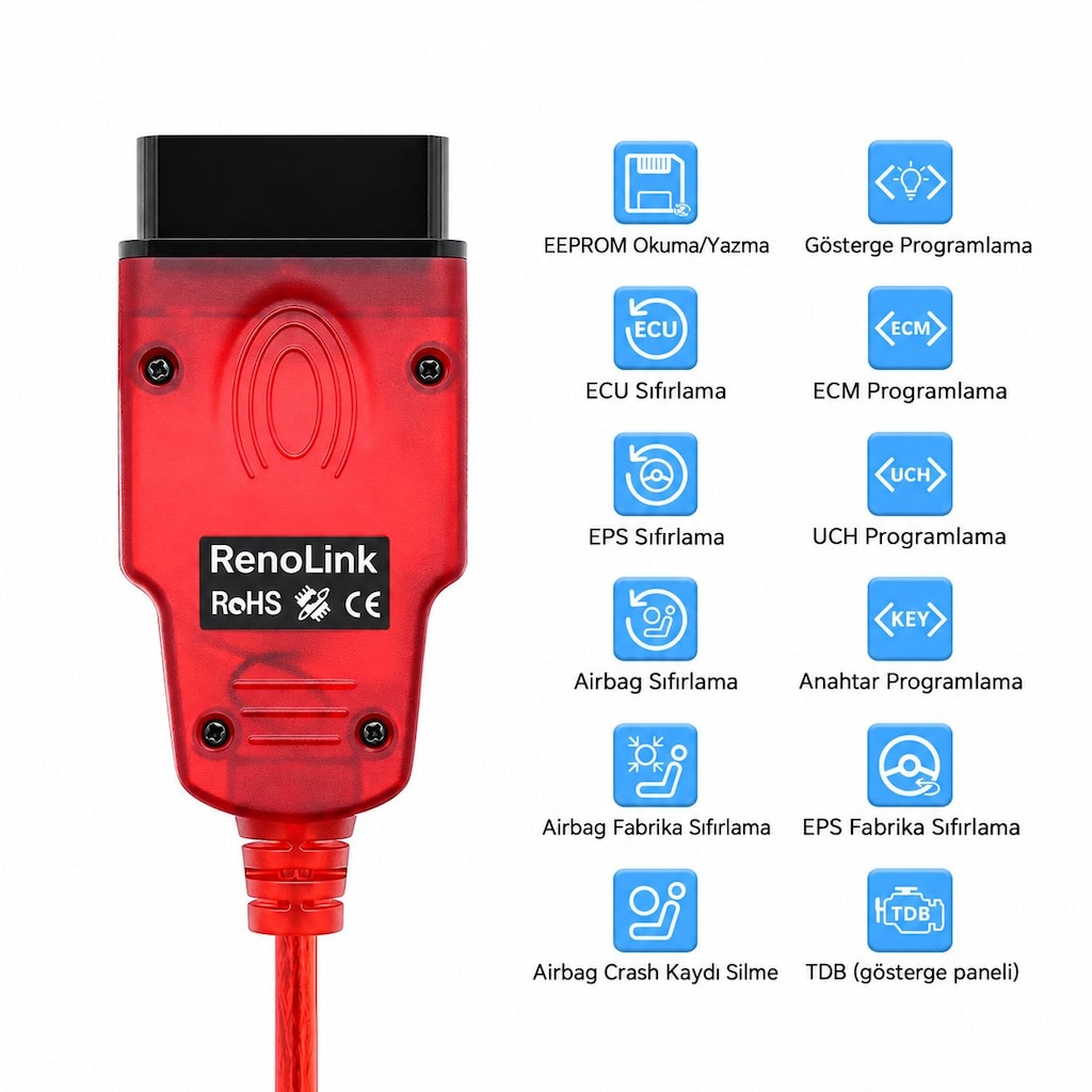 RenoLink v2.11 İmmobilizer Airbag ve ECU Programlama Cihazı - 2