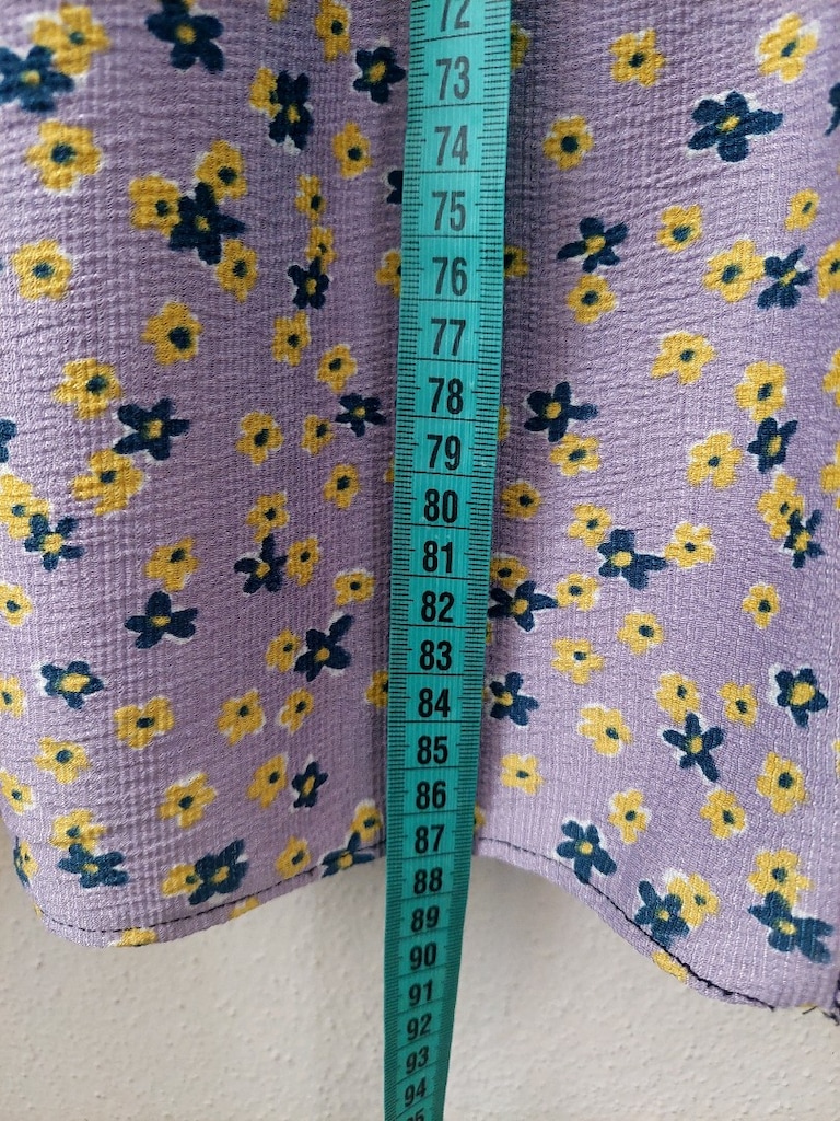Bel lastikli Mor Çiçek Desen günlük Etek - 11