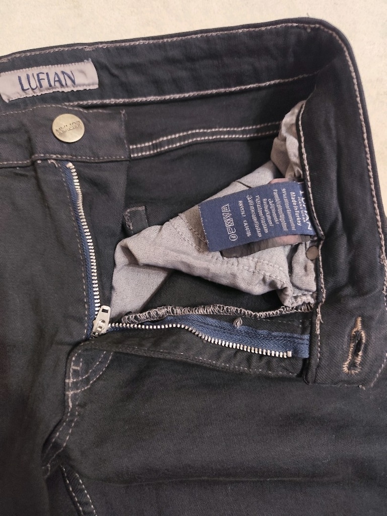 LUFIAN ERKEK SİYAH DAR KOT JEAN PANTOLON SM - 5