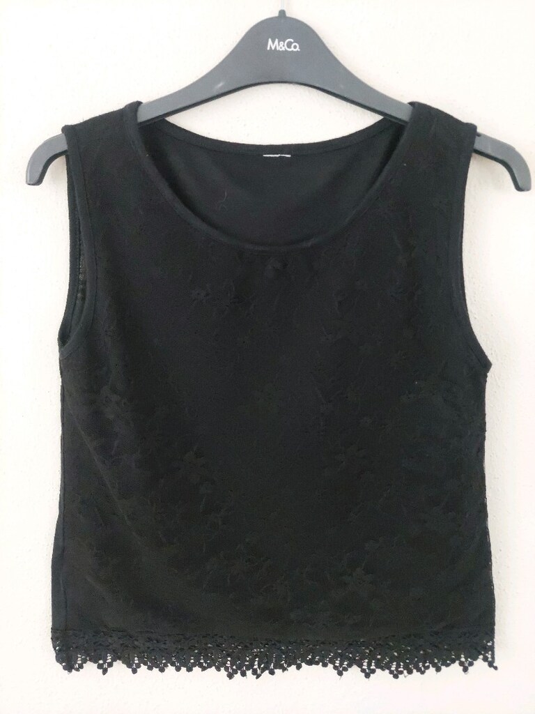 Tül kumaş Çiçek desen dantelli bluz - 5