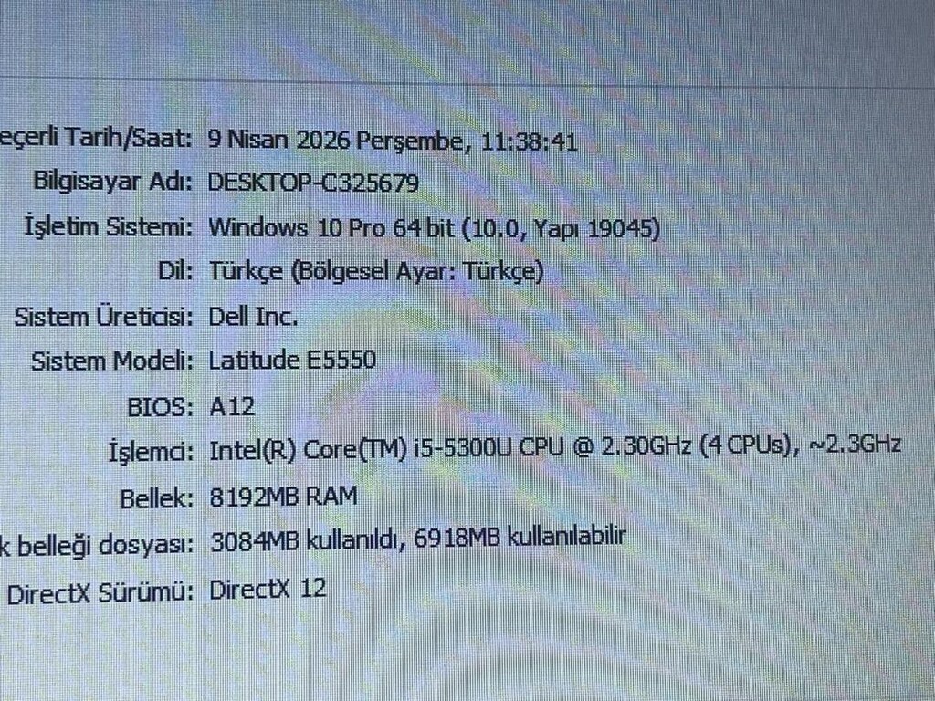DELL LATITUDE E5550 İ5 5 NESİL 2 GB EKRAN KARTLI LAPTOP - 2