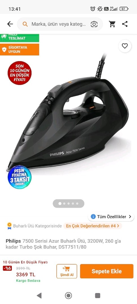 PHILIPS Azur 7500 Series Ütü - 2