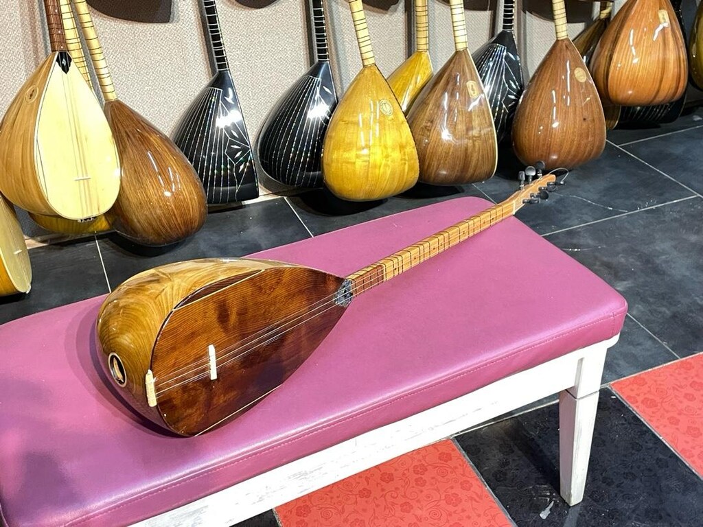 TAM PROFESYONEL 38 TEKNE OYMA KESTANE KURT AĞIZLI UZUN SAP SAZ - 3