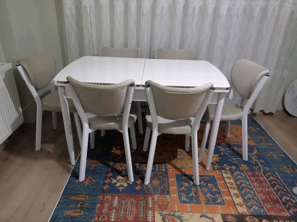 6 kişilik elma sandalyeli yemek masası takımı - 2