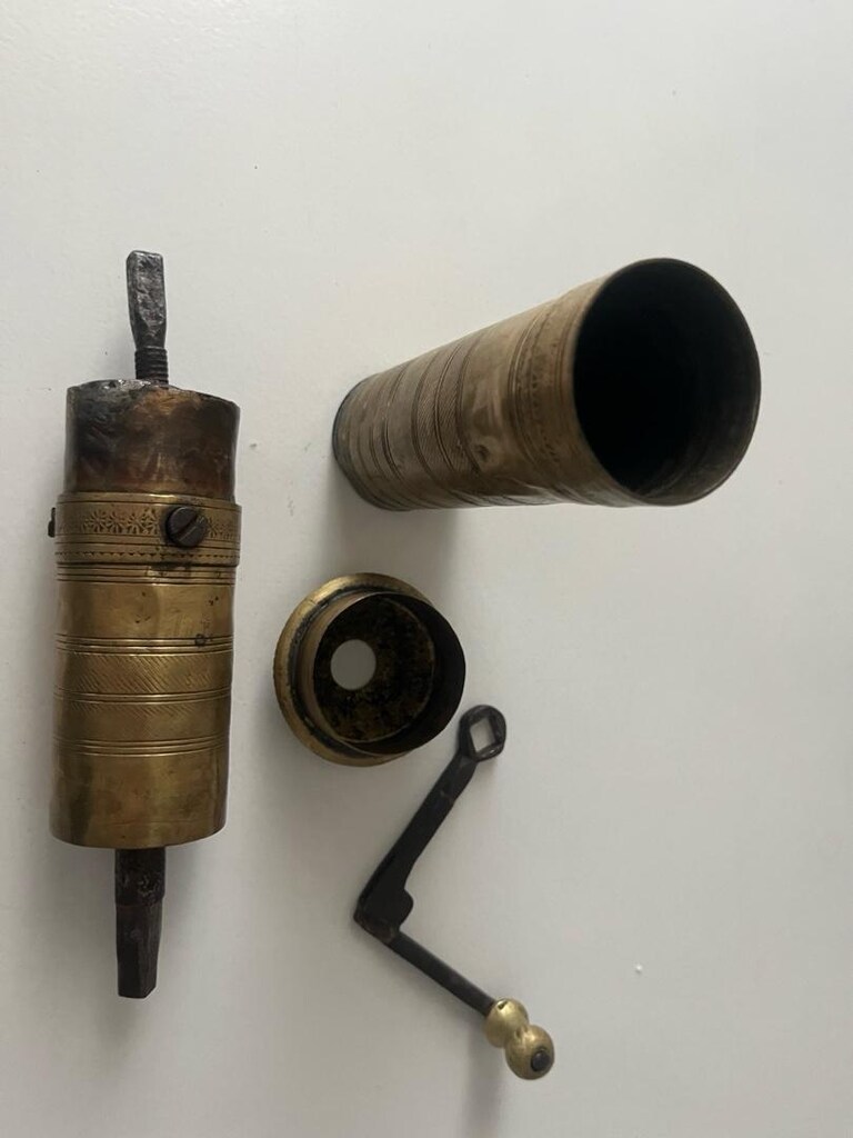 sarı pirinç kahve değirmeni 100 yıllık - 6