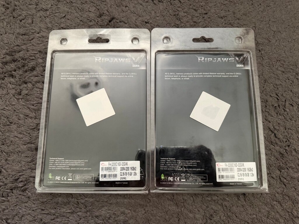 GSKILL 32GB (2x16GB) RipjawsV Siyah DDR4 3200MHz CL16 1.35V Dual Kit - 2