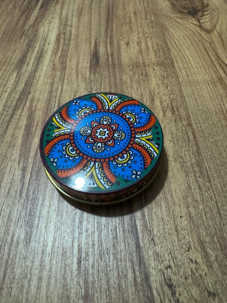 Etnik / Mandala Desenli Teneke Kutulu Doğal Katı Sabun - 2