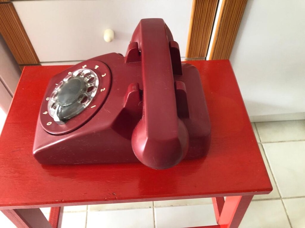 çevirmeli masa telefonu-bordo - 2