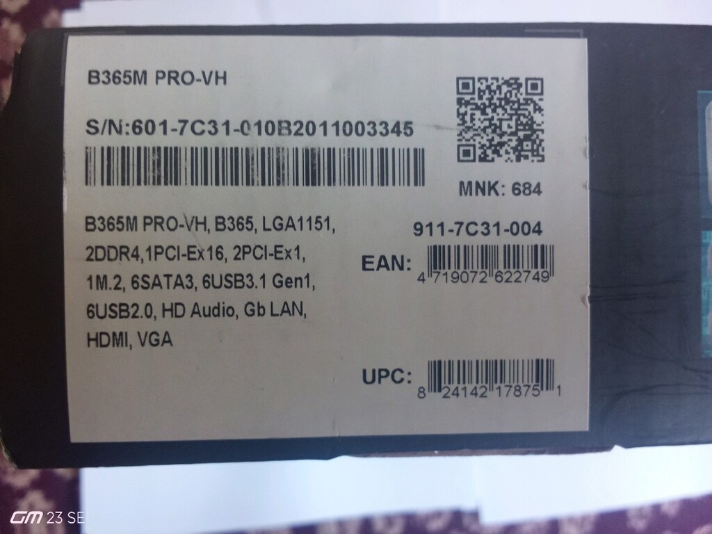 Msi B365M Pro VH DDR4 Anakart Sıfır - 2