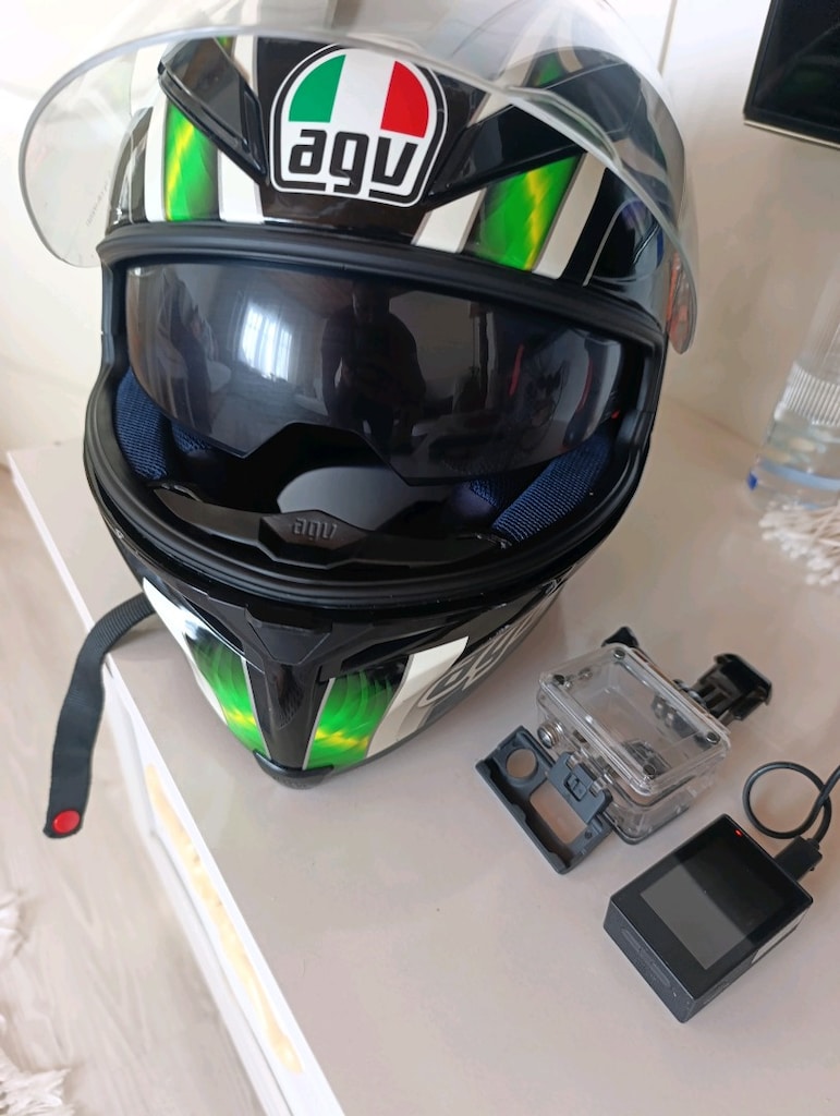 agv k5 kask L beden bide sj4000air aksiyon camera - 9