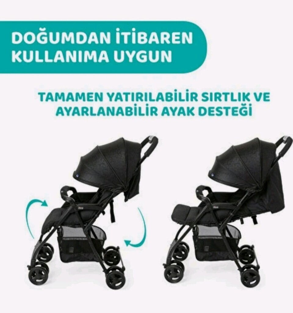 Chicco Siyah Ohlala 3 Stroller Bebek Arabası - 4