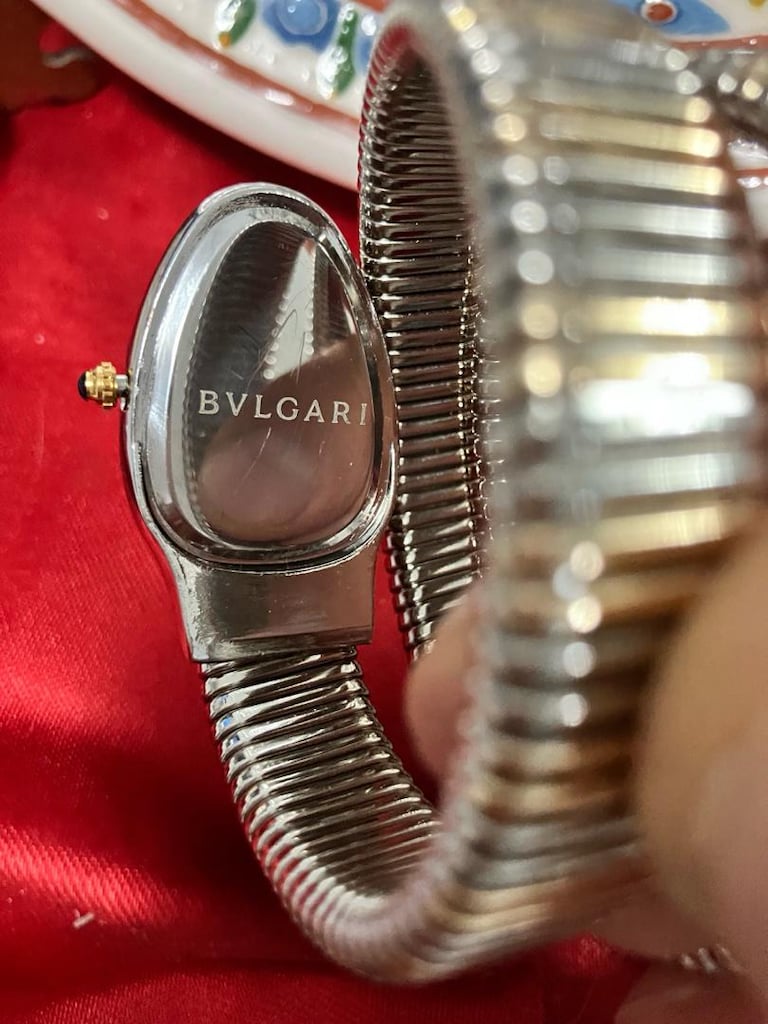 Bvlgari İki Renkli Metal yılan kordunlu kadın saat.. - 9