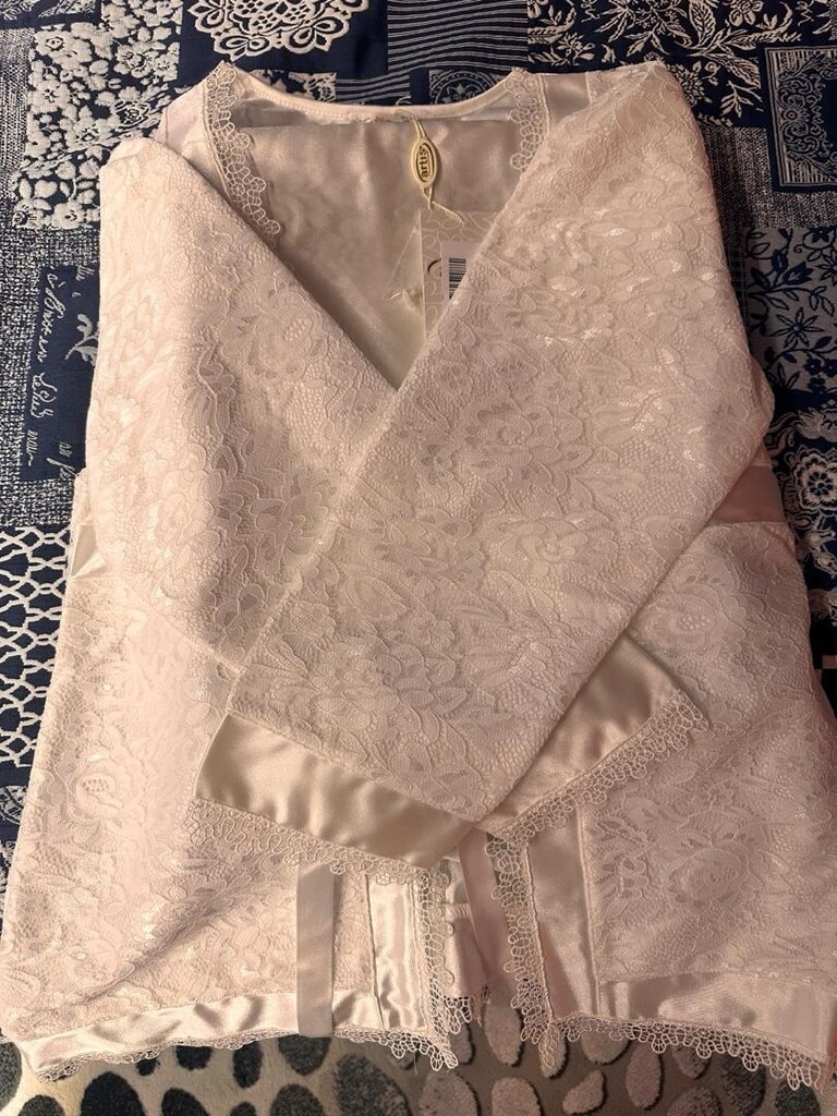 Düğmeli Hamile Lohusa Sabahlık Dantelli 3Lü Pijama Takım - 3