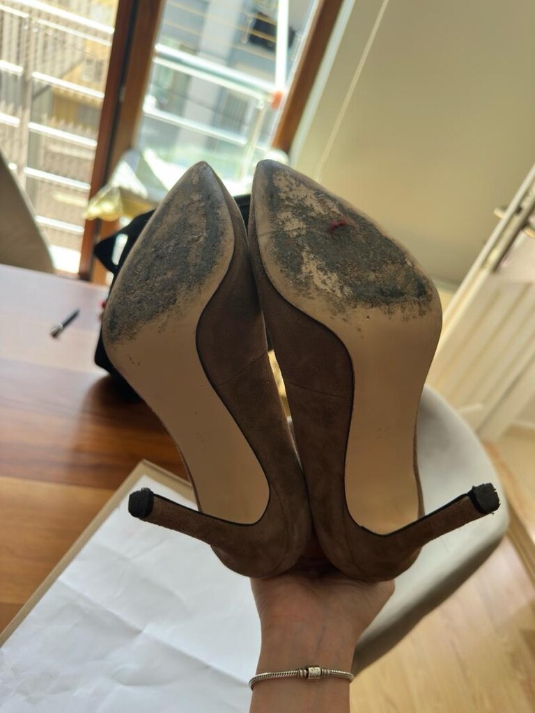 Shoes&More Sütlü Kahve Süet Stiletto - 4