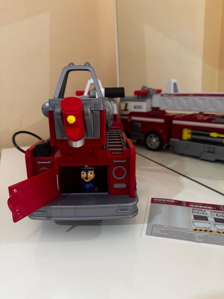 paw patrol sesli ışıklı büyük boy itfaiye aracı - 7