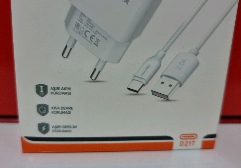 Dramex Type-C – USB hızlı Şarj Adaptörü. D21T 2.1A Şarj Data Kablosu. - 2