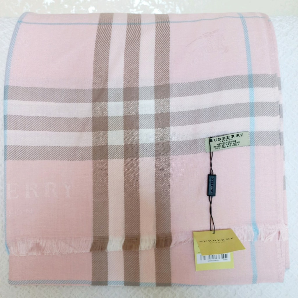 Burberry Şal kaşmir pudra renk - 2