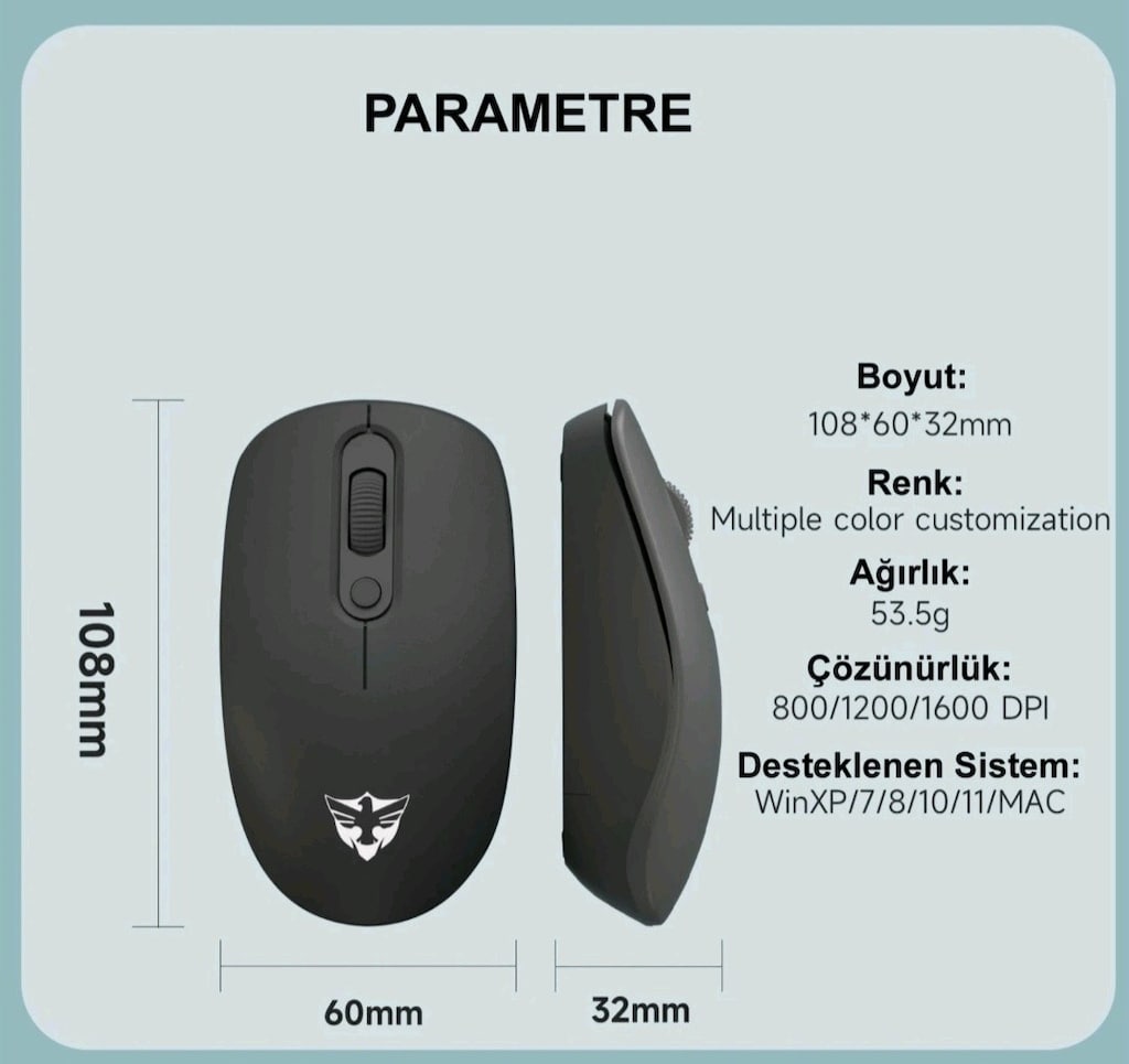 Emtu life SC601 kablosuz klavye mause set, Q sıfır ürün garantili - 9