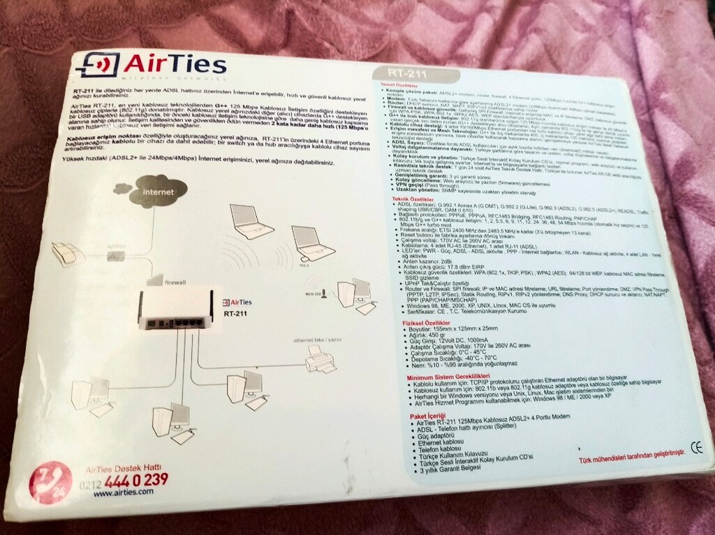 airties marka kablosuz modem - 2