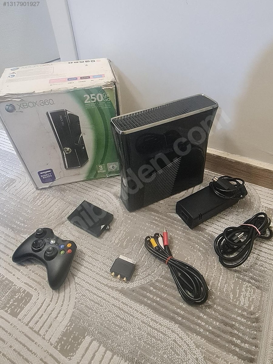 xbox 360s kutulu rhg3 kırık oyun konsolu 250gb hdd 31 oyun 360 s - 2