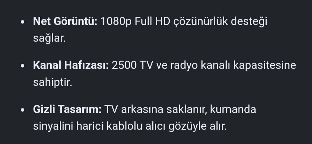 dahili uydu alıcı. - 11