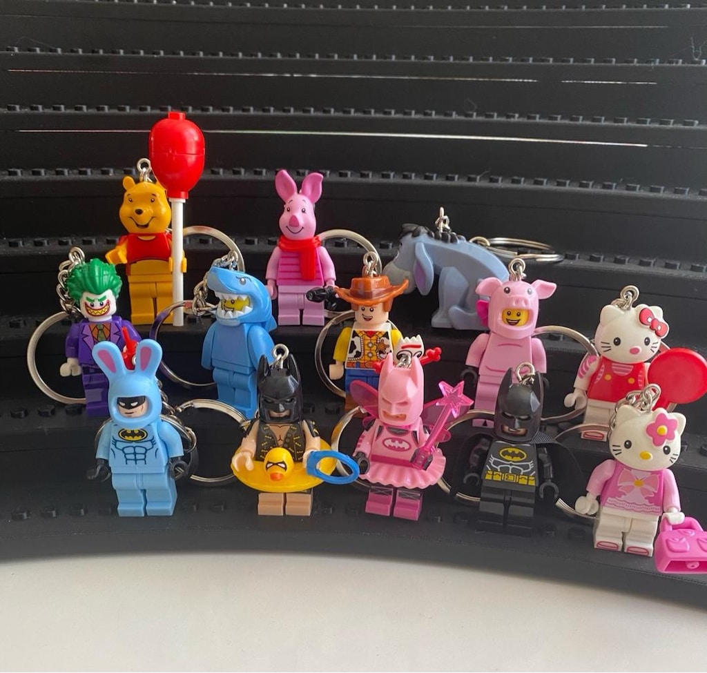 Lego Winnie the Pooh (ayı), Piglet, Eeyore (eşek), Joker Anahtarlık - 12