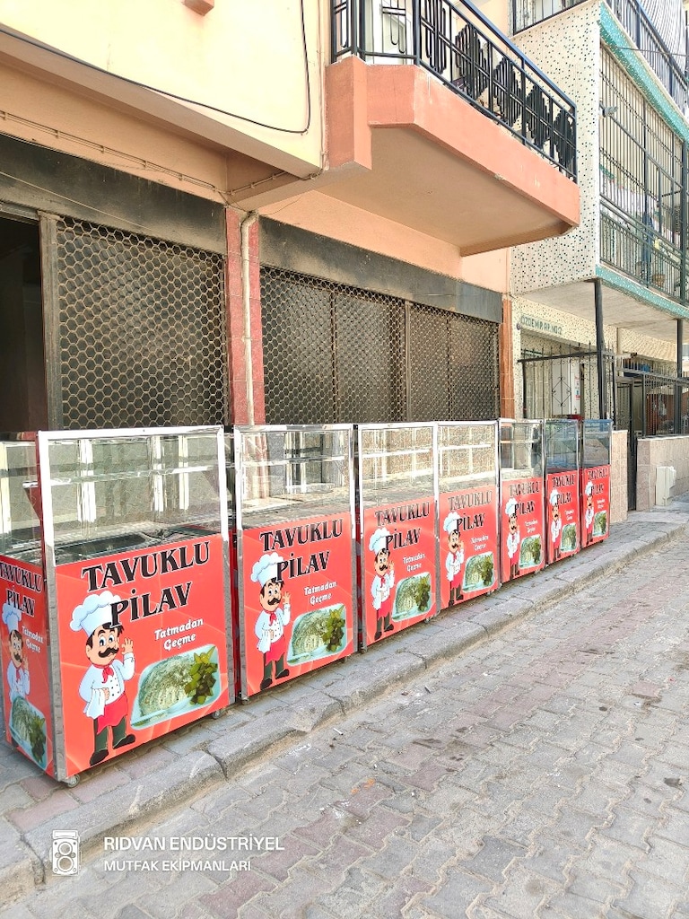 pilav tezgahı seyyar pilav arabası tavuklu nohutlu pilavcı tezgahı - 20