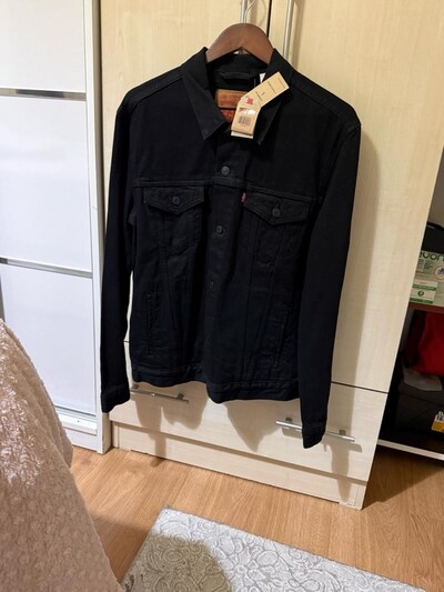 Levis erkek siyah kot çeket