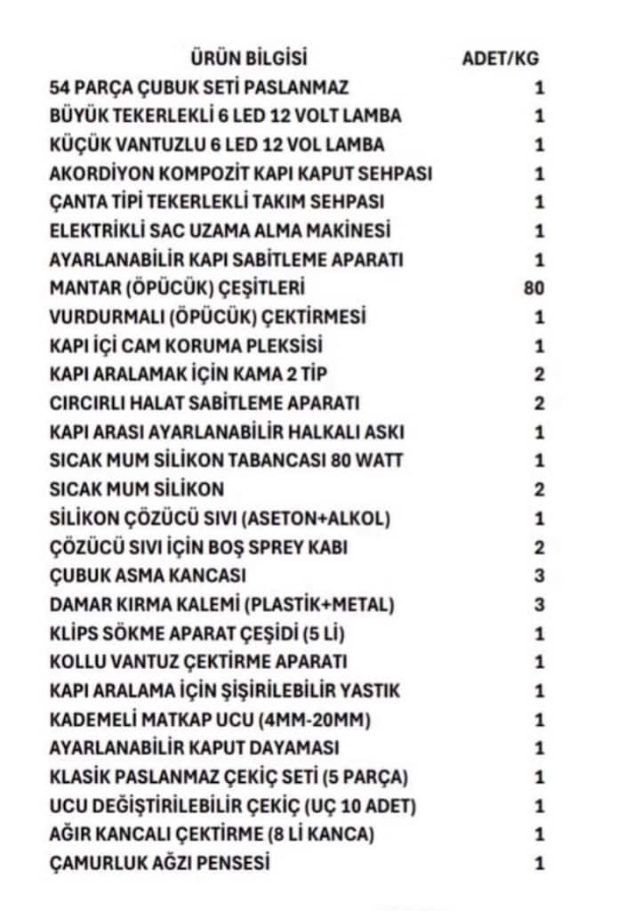 FULL PDR SET BOYASIZ GÖÇÜK DÜZELTME UYGUNA SATILIKTIR - 3