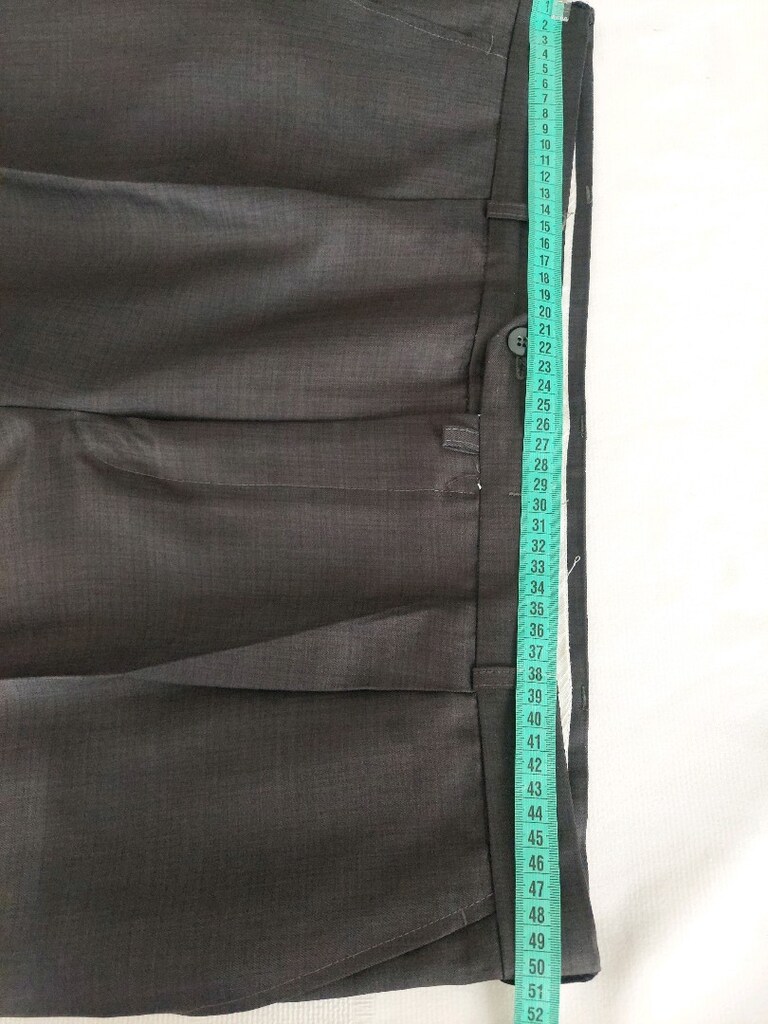 Erkek koyu gri duble paça kumaş pantolon - 6