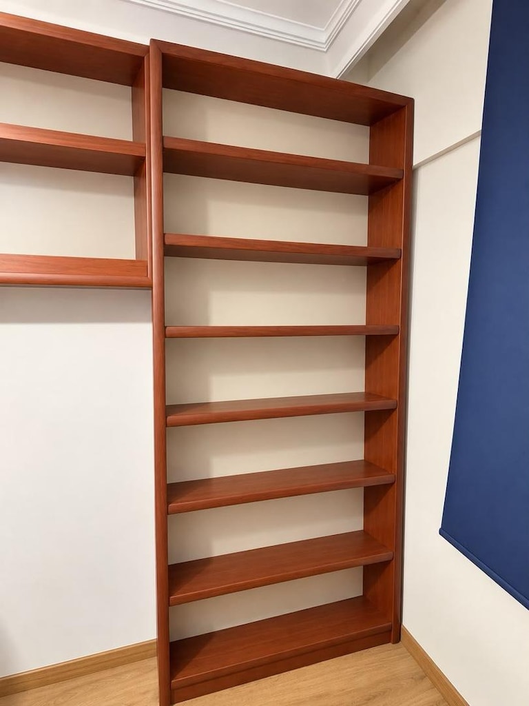 Özel Yapım Masif Kiraz Ağacı Kitaplık-3 Parça - 3
