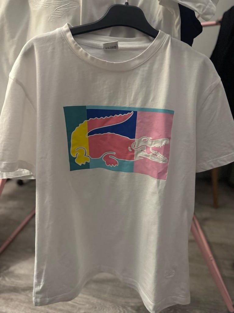 lacoste tişört timsah baskı kadın - 7
