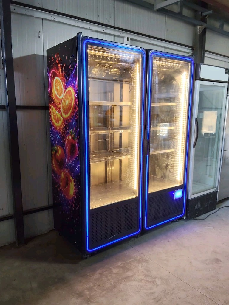 Çift Kapılı İçecek Dolabı – LED Işıklı – Market & Kafe Tipi Soğutucu - 5