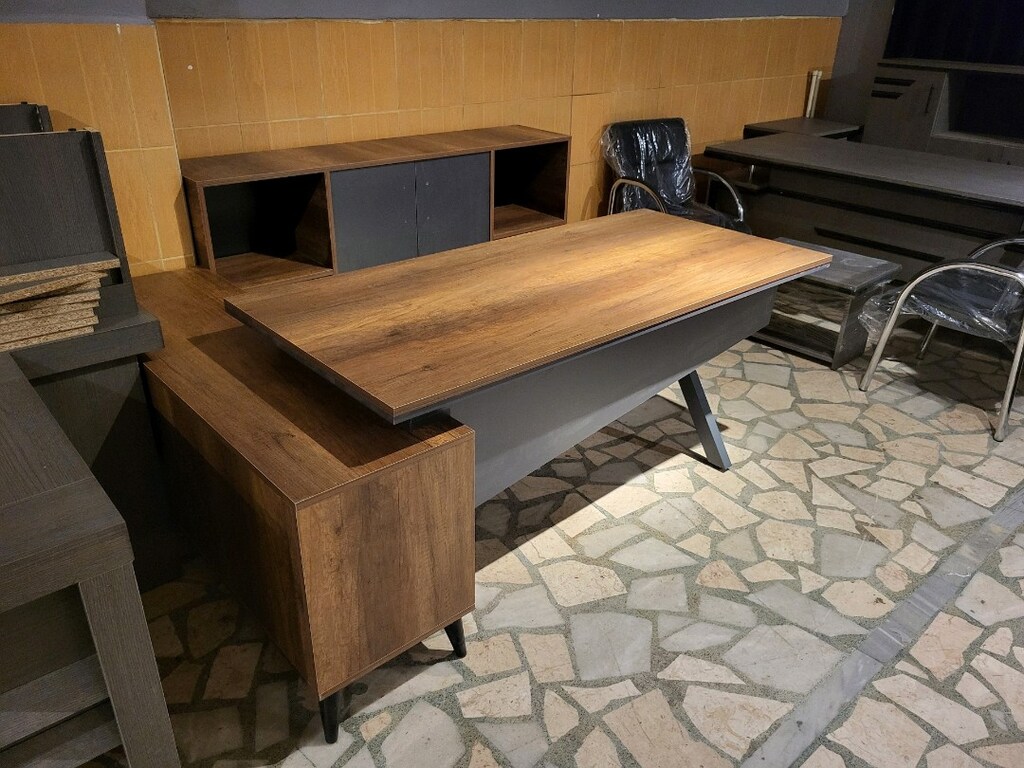 L Etajerli Ofis Makam Masası Takımı - 6