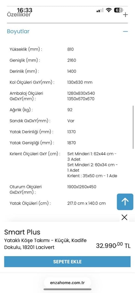 Enzahome smart L koltuk - 6