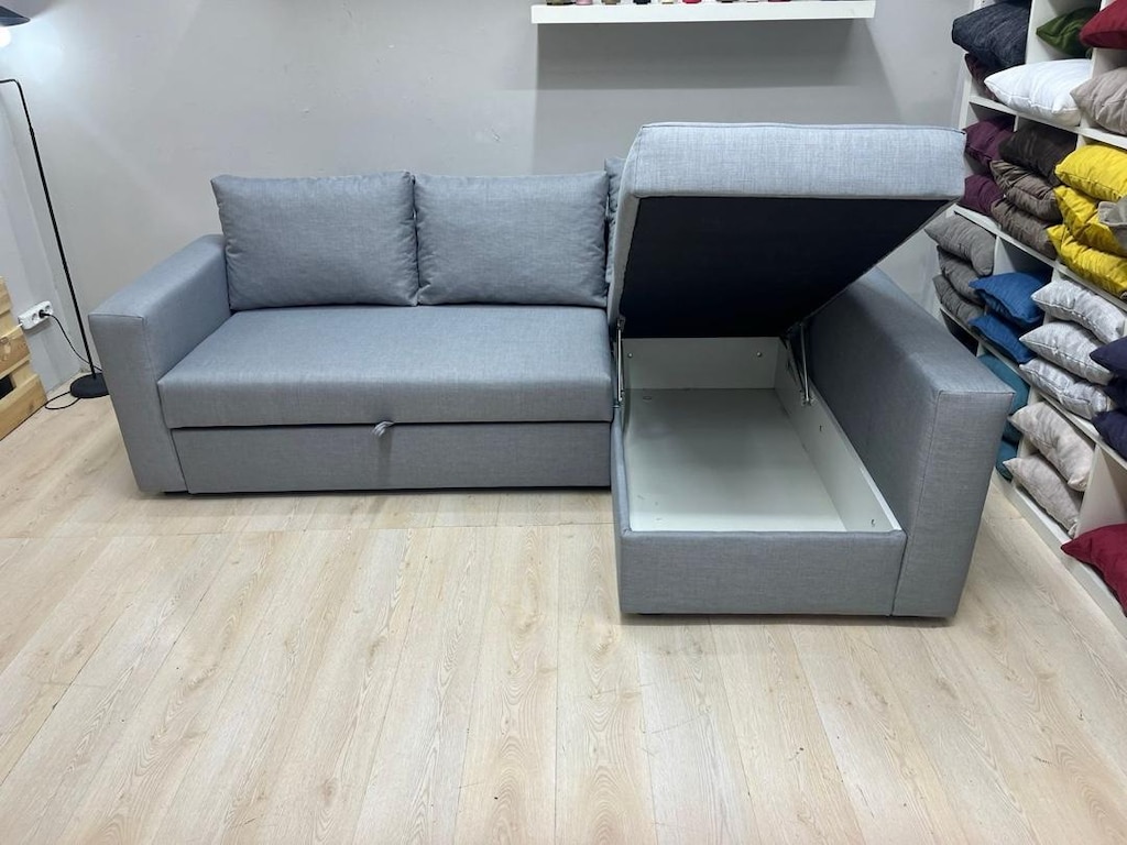 IKEA MANSTAD SIFIR KAPLAMA YATAKLI BAZALI L KÖŞE KOLTUK KANEPE - 4