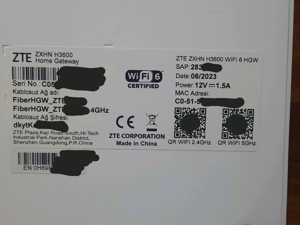 WİFİ 6 FİBER MODEM YENİ NESİL 5G VE 2.4G, ZTE, F82C - 5