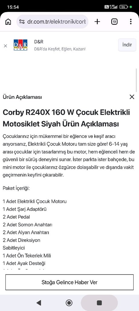 corby elektrikli çocuk motoru - 2