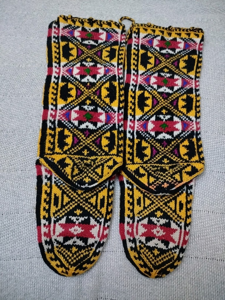 Eski Zaman Elde Örgü Çorap - 2