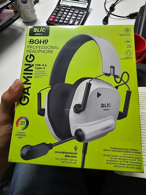 Gaming bgh9 pro kulaklık bilgisayara ve telefona uyumludur