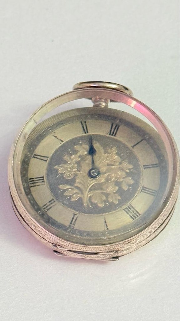 18 AYAR ALTIN ANAHTAR KURMALI CEP SAATİ - 8
