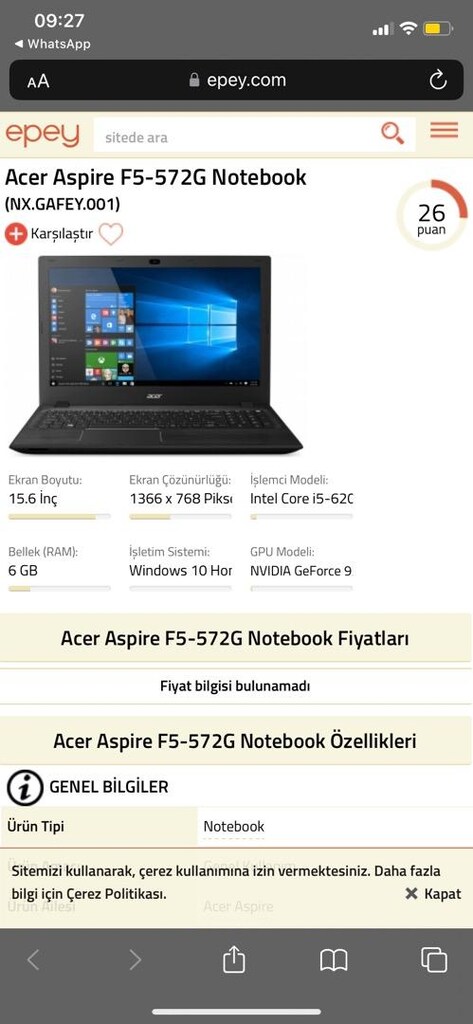 Acer Aspire F5 Laptop - 6
