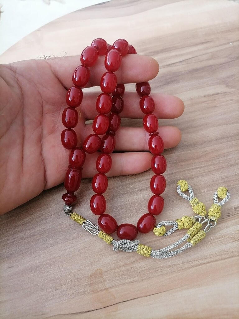 Sıkma Kehribar Tesbih - 3