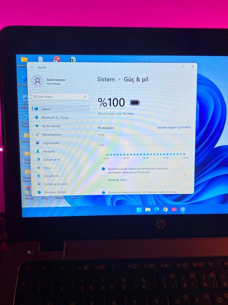 HP- İ7-16GB RAM-128GB SSD METAL KASA LAPTOP - 5