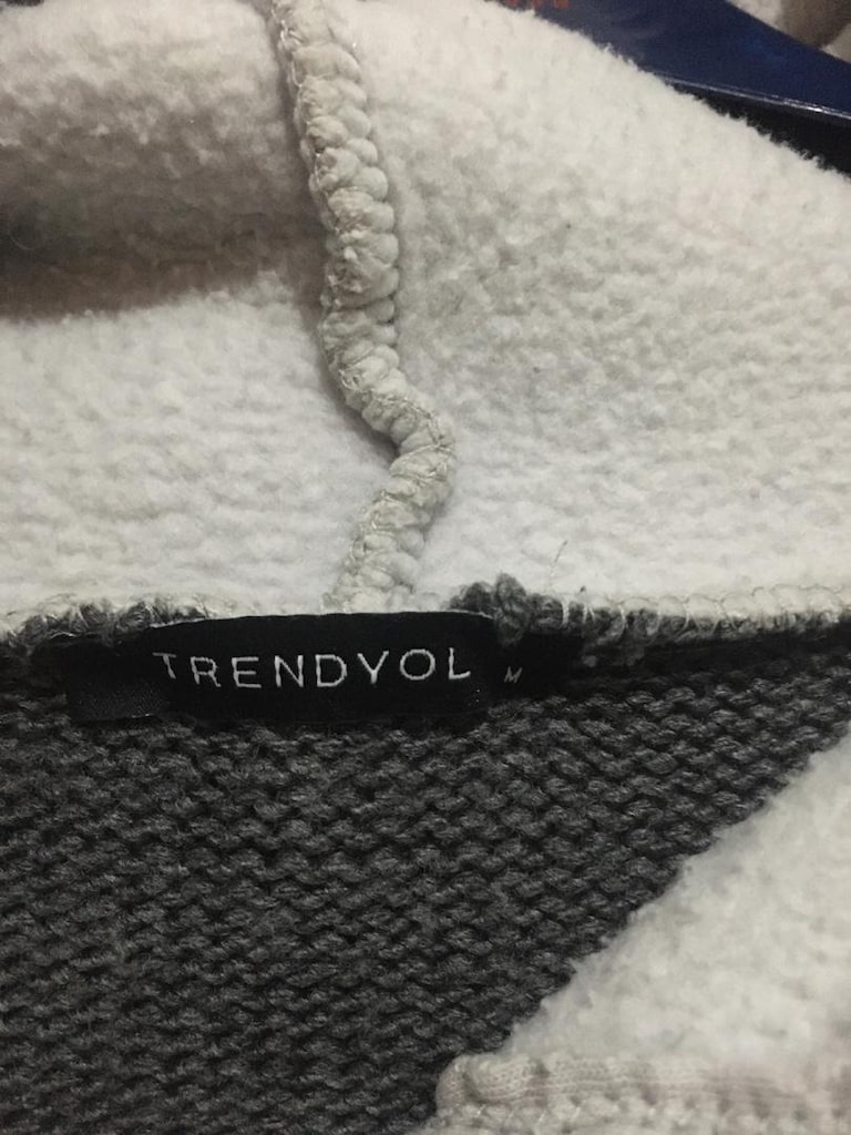 TrendyolMilla Gri Kapüşonlu Sweatshirt m - 3