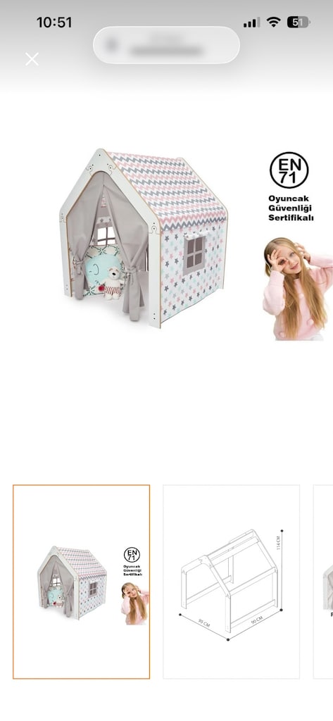 Minera çocuk oyun çadırı oyun evi oyun cadırı - 4