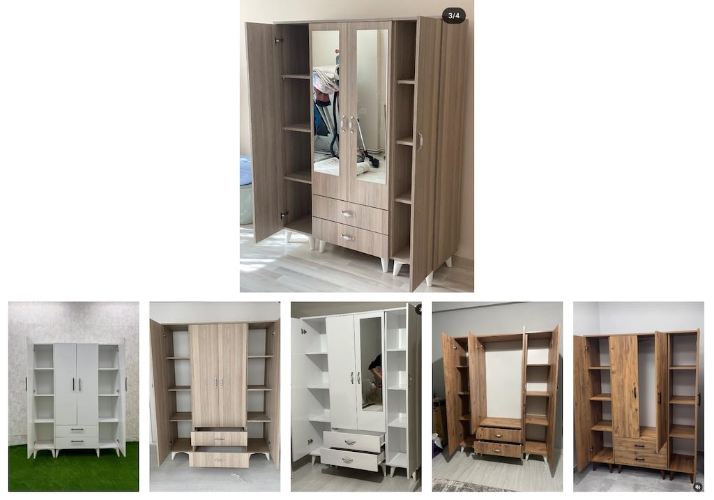 4 kapaklı elbise dolabı lsgnbxxfev - 6