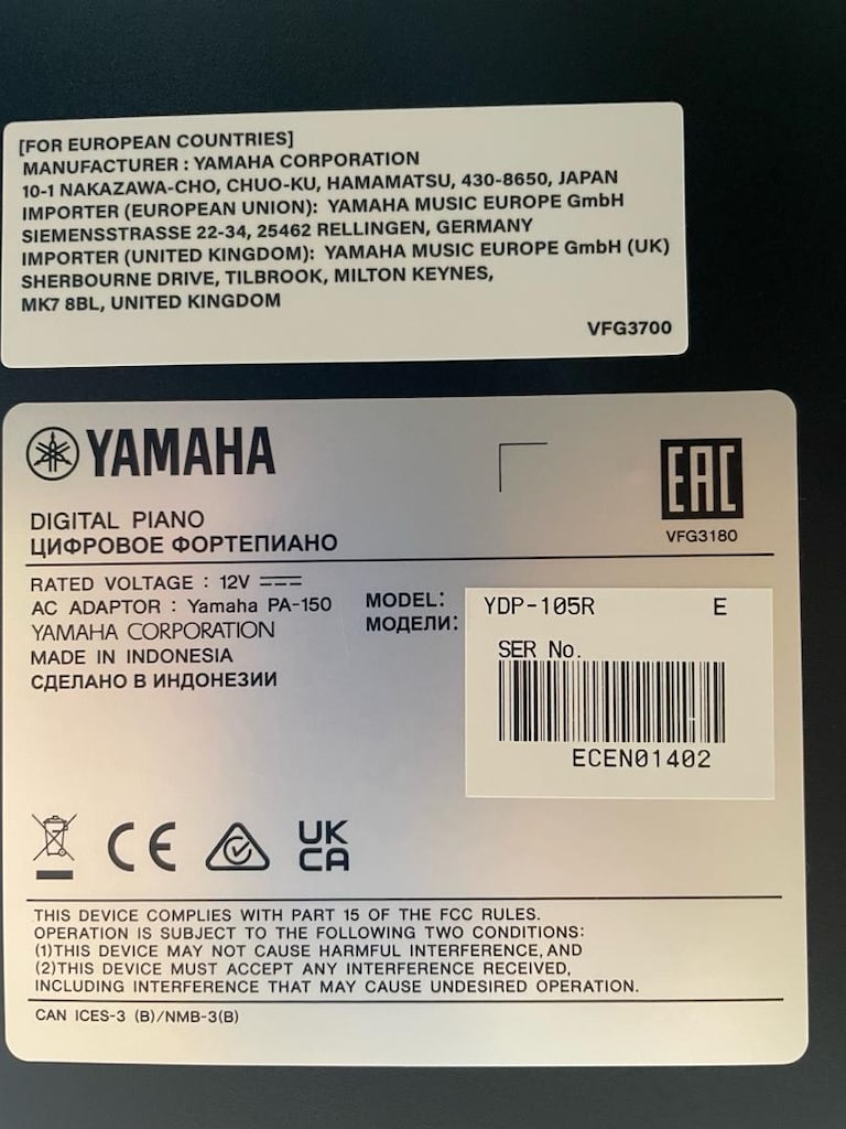YAMAHA YDP-105R DİJİTAL PİYANO - 9