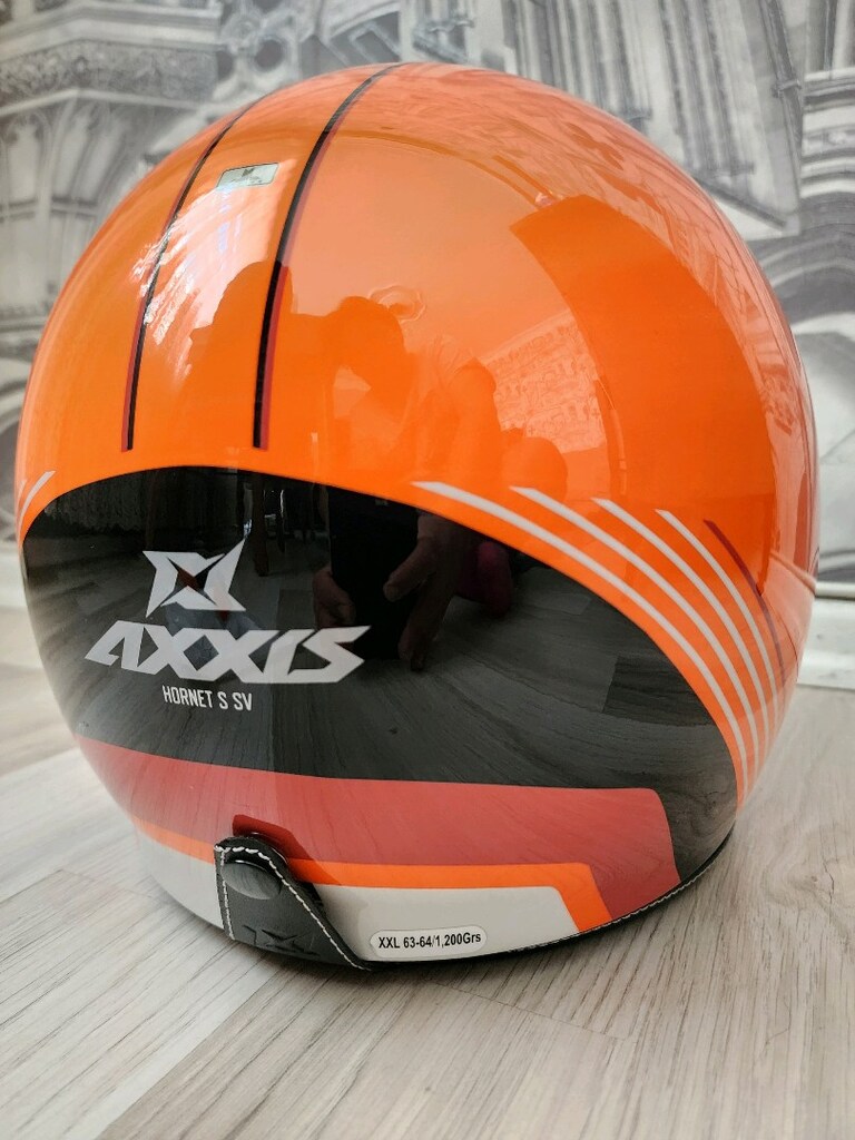 Axxis Hornet S SV Neo KASK XXL Turuncu - Sıfır- Şişli 2 vizör hediye - 5